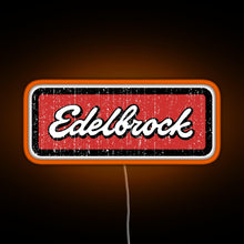 Load image into Gallery viewer, Edelbrock Engines Hot Rod RGB neon sign orange
