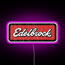 Load image into Gallery viewer, Edelbrock Engines Hot Rod RGB neon sign  pink