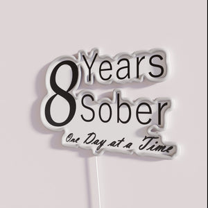 Neon Anniversaries Gift for Sobriety Recovery Celebrations in Bright Colors