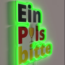 Load image into Gallery viewer, Brighten your bar with German flair in vibrant neon light