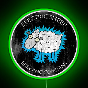 Electric Sheep Brewing Company RGB neon sign green