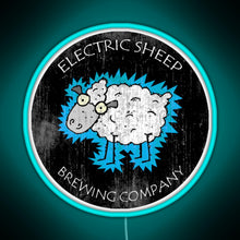 Load image into Gallery viewer, Electric Sheep Brewing Company RGB neon sign lightblue 