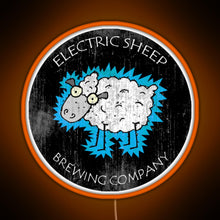 Load image into Gallery viewer, Electric Sheep Brewing Company RGB neon sign orange