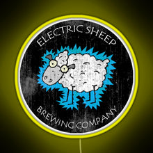 Load image into Gallery viewer, Electric Sheep Brewing Company RGB neon sign yellow