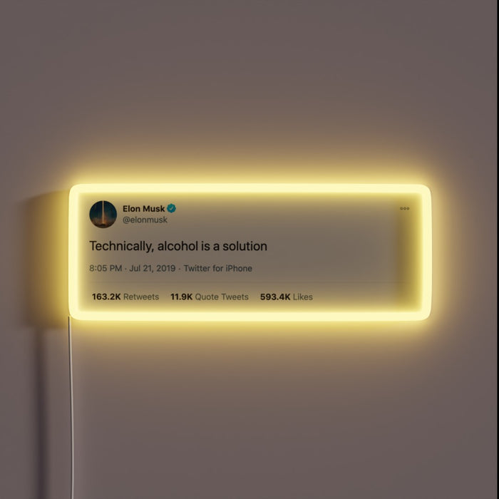 Neon Sign - Ironic Commentary on Boozy Beverages and Colorful Liquids