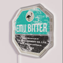 Load image into Gallery viewer, Vintage Emu Bitter brand recognition with 1923 era style glow