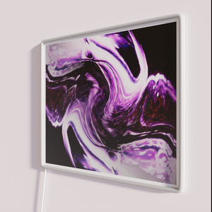 Elegant Ephemeral Neon Sign with Vibrant RGB Color Gradient Effects