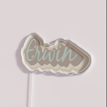 Load image into Gallery viewer, Vibrant Erwin Name Sign in Dazzling RGB Neon Colorful Lighting