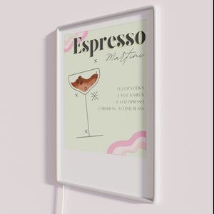 Neon Coffee Bar Sign - Vibrant Espresso Martini Art Decoration Wall