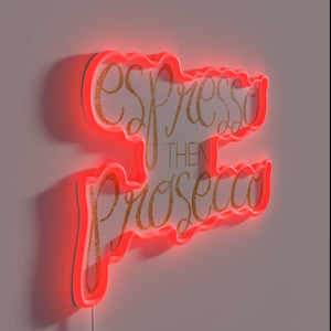 Brighten your home bar with this trendy coffee wine sign