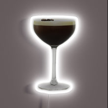Load image into Gallery viewer, Eye-catching neon bar decor: Vibrant RGB Espressomartini cocktail sign.