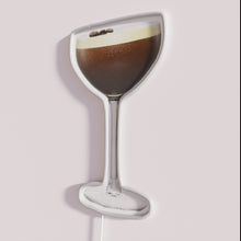 Load image into Gallery viewer, Glowing neon bar decor, vibrant espressomartini cocktail drink sign