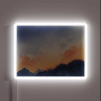 Vibrant evening glow ambiance with customizable RGB neon lighting effects.