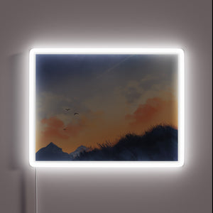 Vibrant evening glow ambiance with customizable RGB neon lighting effects.