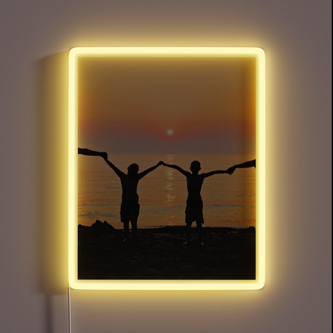 Add ambient evening ambiance with this vibrant RGB neon sign.