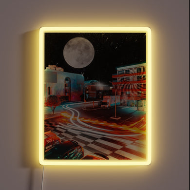 Add vibrant ambiance to your evening with this glowing sign.