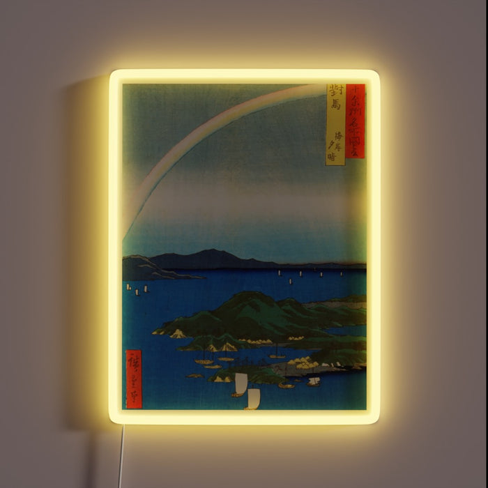 Radiant evening ambiance with vibrant RGB color changing neon light.