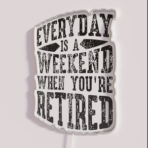 Vibrant RGB neon sign decoration for a carefree weekend lifestyle vibe