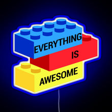 Load image into Gallery viewer, Everything is Awesome RGB neon sign blue