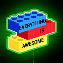 Load image into Gallery viewer, Everything is Awesome RGB neon sign green