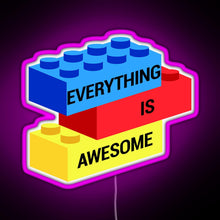 Load image into Gallery viewer, Everything is Awesome RGB neon sign  pink