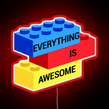 Load image into Gallery viewer, Everything is Awesome RGB neon sign red