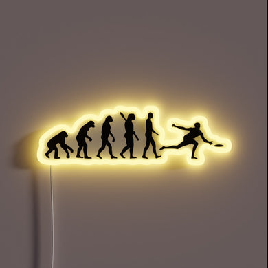 Colorful Evolution Frisbee Neon Sign with RGB LED Lighting Effect