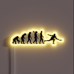 Colorful Evolution Frisbee Neon Sign with RGB LED Lighting Effect