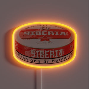 High-Intensity RGB Neon Sign with Strong Siberia Snus Brand Logo