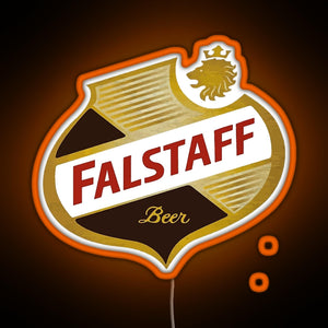 FALSTAFF Beer Shield Beer Retro Vintage RGB neon sign orange