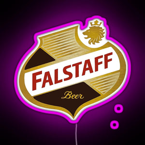 FALSTAFF Beer Shield Beer Retro Vintage RGB neon sign  pink