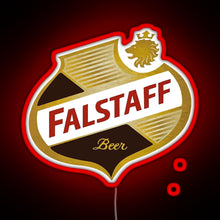 Load image into Gallery viewer, FALSTAFF Beer Shield Beer Retro Vintage RGB neon sign red