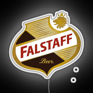 FALSTAFF Beer Shield Beer Retro Vintage RGB neon sign white 