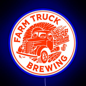 Farm Truck Brewing RGB neon sign blue