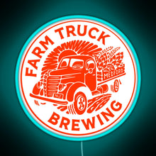 Load image into Gallery viewer, Farm Truck Brewing RGB neon sign lightblue 