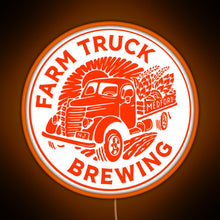 Load image into Gallery viewer, Farm Truck Brewing RGB neon sign orange