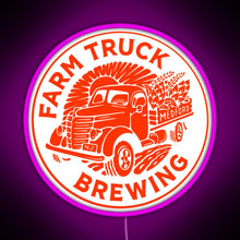 Load image into Gallery viewer, Farm Truck Brewing RGB neon sign  pink