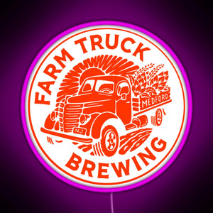 Farm Truck Brewing RGB neon sign  pink