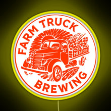 Load image into Gallery viewer, Farm Truck Brewing RGB neon sign yellow