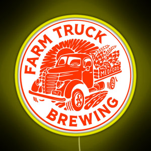 Farm Truck Brewing RGB neon sign yellow