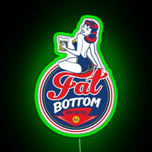 Load image into Gallery viewer, Fat Bottom Brewing RGB neon sign green