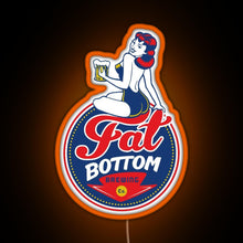 Load image into Gallery viewer, Fat Bottom Brewing RGB neon sign orange