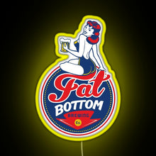 Load image into Gallery viewer, Fat Bottom Brewing RGB neon sign yellow