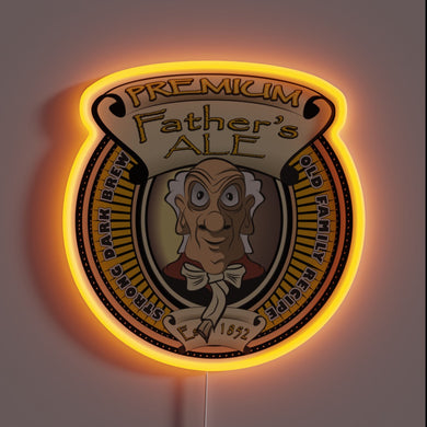 Boldly lit 'Father's Ale' Strong Dark Brew LED Sign