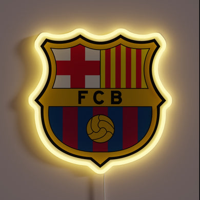 FC Barcelona neon sign — legendary crest glowing bright, perfect for true culés. 💡🔵🔴 Visca Barça!