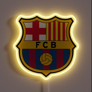 FC Barcelona neon sign — legendary crest glowing bright, perfect for true culés. 💡🔵🔴 Visca Barça!