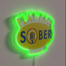 Load image into Gallery viewer, Neon sober living logo decoration with flat pack simplicity.