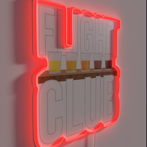 Welcome to Flight Club, where beer enthusiasts unite in glow.