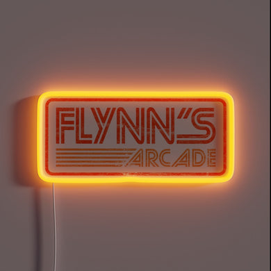 Flynn's Arcade neon sign – retro 80s-style wall decor inspired by TRON for game rooms, arcades, or sci-fi movie fans