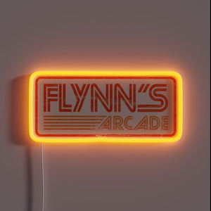Flynn's Arcade neon sign – retro 80s-style wall decor inspired by TRON for game rooms, arcades, or sci-fi movie fans